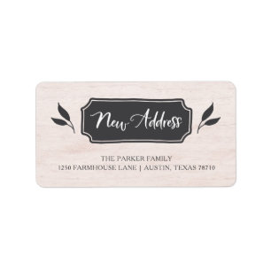 Farmhouse   Change of Address Label