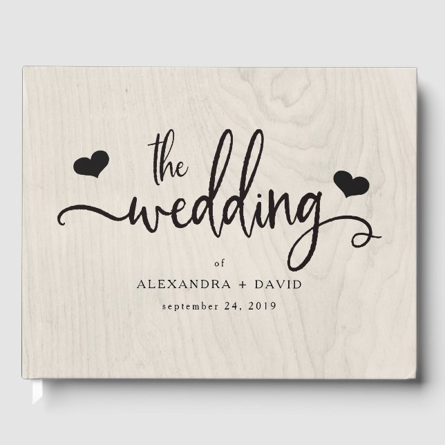 Farmhouse Chic | Modern Rustic Wedding Guest Book (Front)
