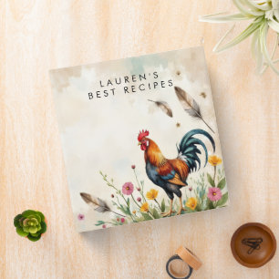 Farmhouse Chicken Country Rustic Cute Binder