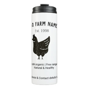 Farmhouse chicken eggs add name year address conta thermal tumbler