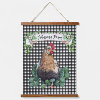 Farmhouse | Chicken | Personalized  Hanging Tapest