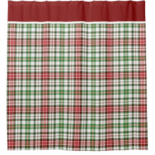 Farmhouse Christmas Plaid Red Green Off White (Front)
