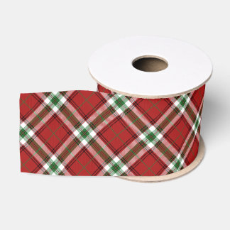 Farmhouse Christmas Tartan Plaid Red Green White Grosgrain Ribbon