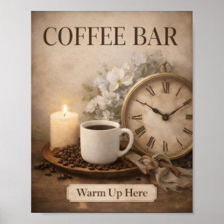 Farmhouse Coffee Bar Wall Art Print