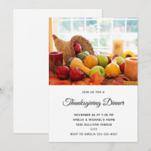 Farmhouse Cornucopia Harvest T Thanksgiving Dinner