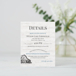 Farmhouse Country Barn Sketch Details Info Enclosu Enclosure Card