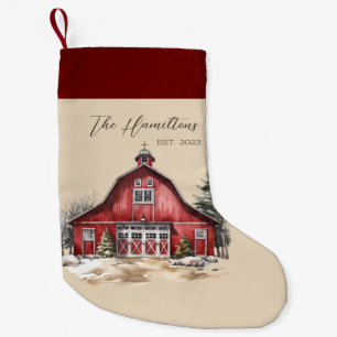 Farmhouse Country Custom Small Christmas Stocking