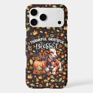 Farmhouse Cow Autumn Plaid Scarf Pumpkin Starry