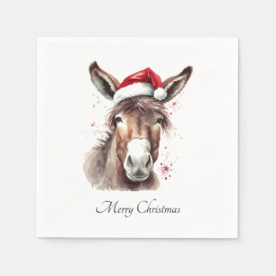 Farmhouse Donkey Holiday Tablescape Napkin