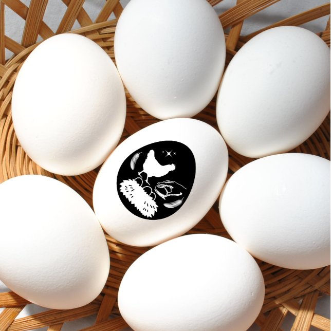 Farmhouse Egg Carton Chicken Farm Fresh Organ Eggs Rubber Stamp (Creator Uploaded)