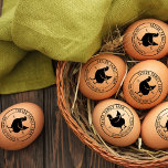 Farmhouse Eggs Family Farm Vintage Round Chicken   Rubber Stamp<br><div class="desc">Organic Eggs Family Farm Vintage Rustic Chicken for your farmhouse production,  hand drawn by me. Round shape</div>