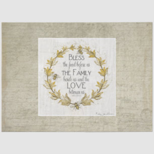 Farmhouse Fall Bee Wreath Family Blessing Crafting Tissue Paper