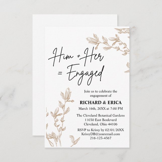 Farmhouse Fields Engagement Announcement (Front/Back)