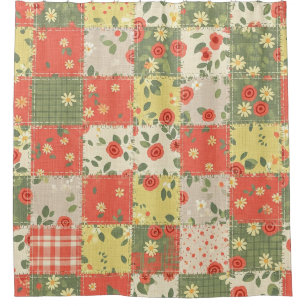 Farmhouse Floral Patchwork Pattern