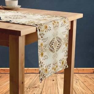 Farmhouse Floral Pattern Short Table Runner