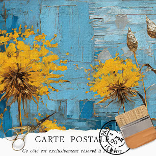 Farmhouse Floral Rustic Vintage Texture Decoupage Tissue Paper