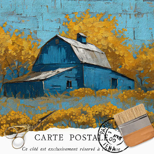 Farmhouse Floral Rustic Vintage Texture Decoupage Tissue Paper