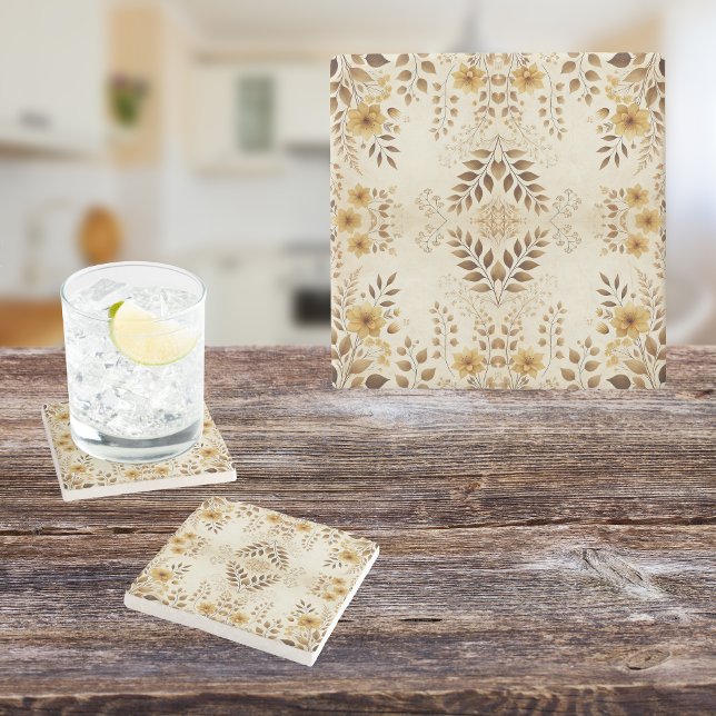 Farmhouse Floral Stone Coaster (Creator Uploaded)