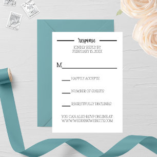 Farmhouse Fonts Wedding RSVP Card 