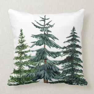 Farmhouse Forest Tree Accent Throw Pillow