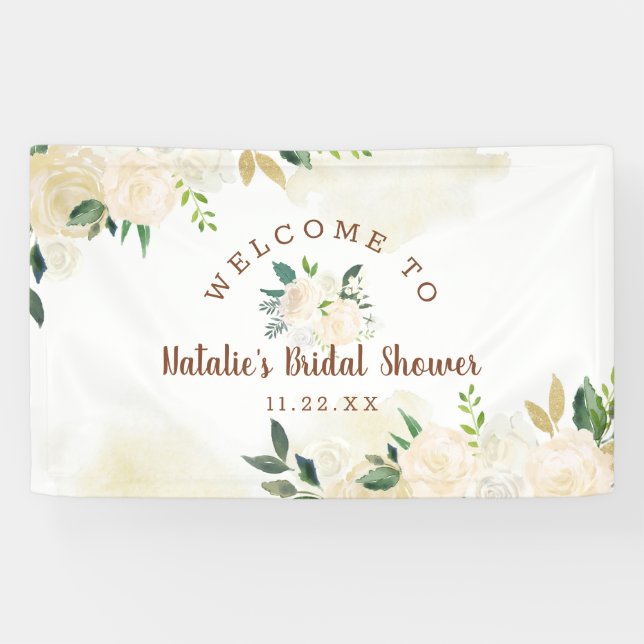 Farmhouse Fresh Rustic Chic Bridal Shower Welcome Banner (Horizontal)