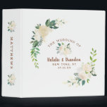 Farmhouse Fresh Rustic Country Wedding Photo Album Binder<br><div class="desc">Farmhouse Fresh Rustic Country Floral Watercolor Lush Flower Design with greenery, Vines, Leaves, Foliage, and copper foil accents. Subtle soft colours of ivory, white, blush pink, and butter yellow. A cottage chic look perfect for a spring, summer, or fall wedding at your homestead, farm, or barn venue. A classic shabby...</div>