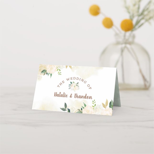 Farmhouse Fresh Rustic Reserved Seating Wedding Place Card (Back)