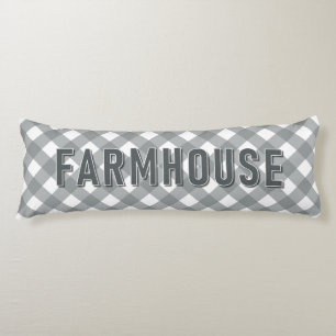 FARMHOUSE GINGHAM BODY PILLOW
