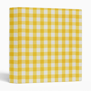Farmhouse Gingham Golden Yellow nursery Binder
