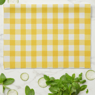 Farmhouse Gingham Golden Yellow nursery Kitchen Towel