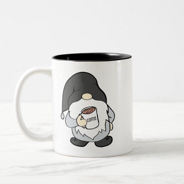Farmhouse Gnome with Lumpy Coffee Mug (Left)