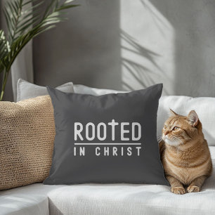 Farmhouse Grey Christian Throw Pillow