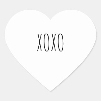 Farmhouse Handwriting Style Black and White Heart Sticker