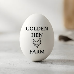 - Farmhouse Hen   Custom Egg Rubber Stamp