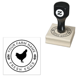 Farmhouse Hen   Farm Or Chicken Coop Personalised Rubber Stamp