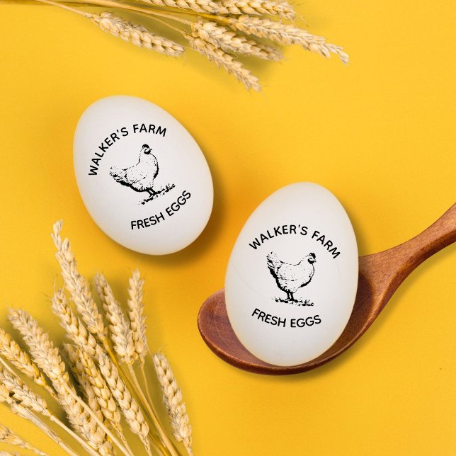 Farmhouse Hen Personalized Egg Stamp (Creator Uploaded)