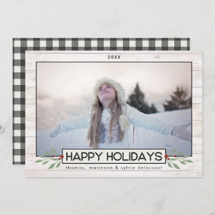 Farmhouse Holiday Black & White Buffalo Check