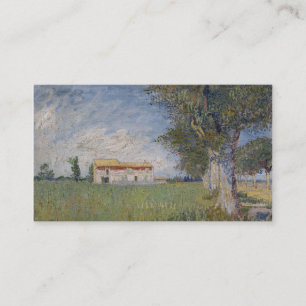 Farmhouse in a Wheat Field, Vincent Van Gogh Business Card