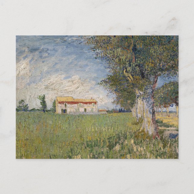 Farmhouse in a Wheat Field | Vincent van Gogh Postcard (Front)