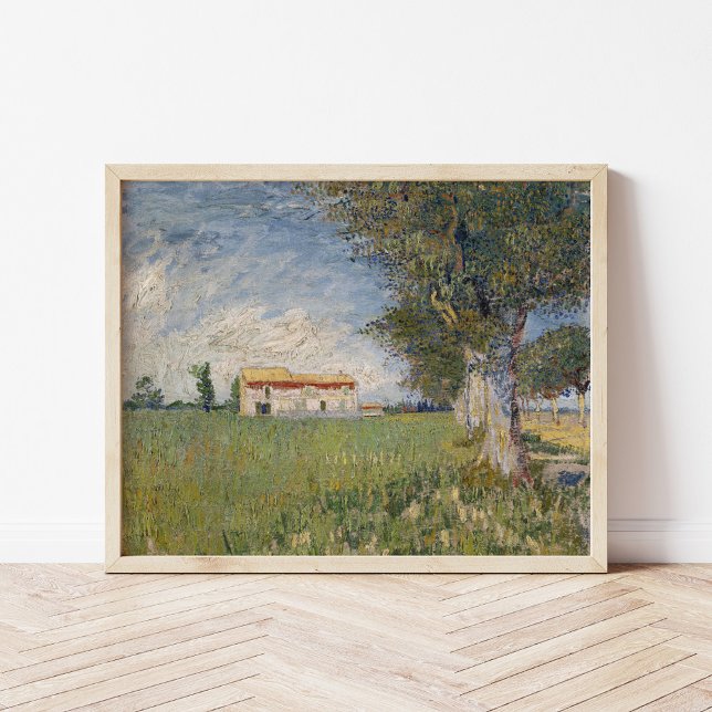 Farmhouse in a Wheat Field | Vincent van Gogh Poster (Creator Uploaded)