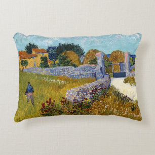 Farmhouse in Provence (1888) by Vincent Van Gogh Accent Pillow