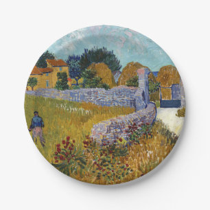 Farmhouse in Provence (1888) by Vincent Van Gogh Paper Plate