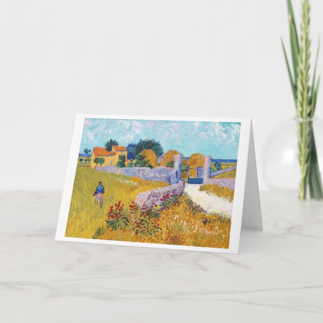 Farmhouse in Provence, Van Gogh Card (Front)