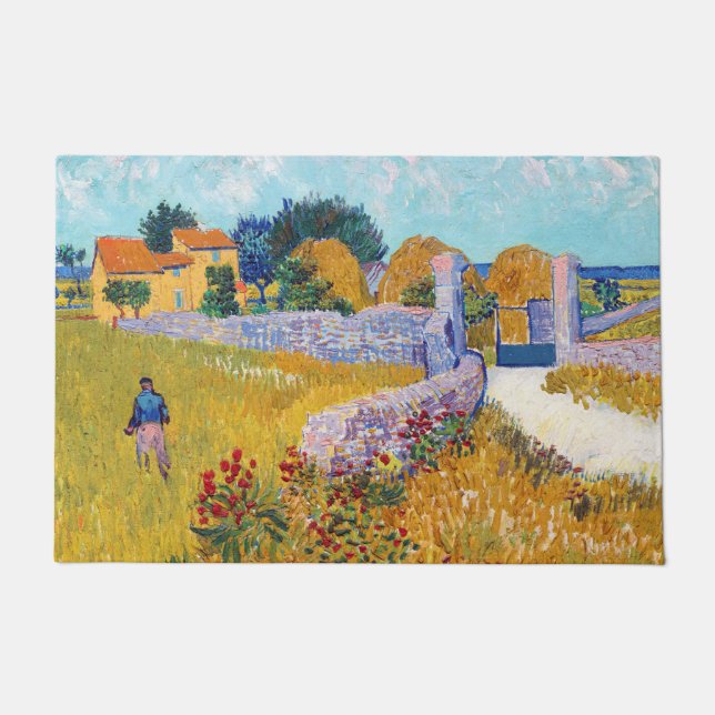Farmhouse in Provence, Van Gogh Doormat (Front)