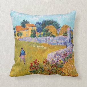 Farmhouse in Provence, Van Gogh Throw Pillow