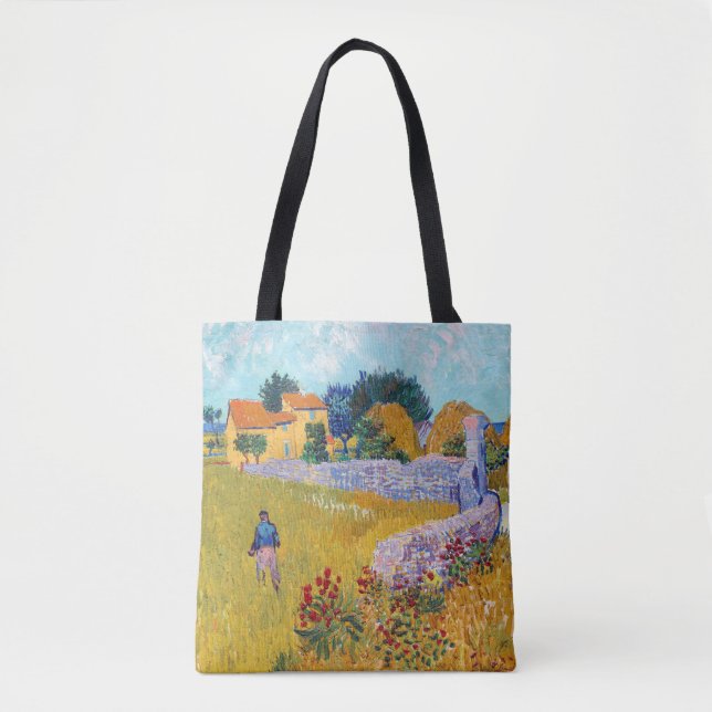 Farmhouse in Provence, Van Gogh Tote Bag (Front)