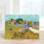 Farmhouse in Provence | Vincent van Gogh Card<br><div class="desc">Farmhouse in Provence (1888) by Dutch post-impressionist artist Vincent Van Gogh. Original artwork is an oil on canvas landscape painting in vibrant golden yellows and aqua blue shades.

Use the design tools to add custom text or personalize the image.</div>