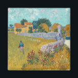 Farmhouse in Provence | Vincent van Gogh Magnet<br><div class="desc">Farmhouse in Provence (1888) by Dutch post-impressionist artist Vincent Van Gogh. Original artwork is an oil on canvas landscape painting in vibrant golden yellows and aqua blue shades.

Use the design tools to add custom text or personalize the image.</div>