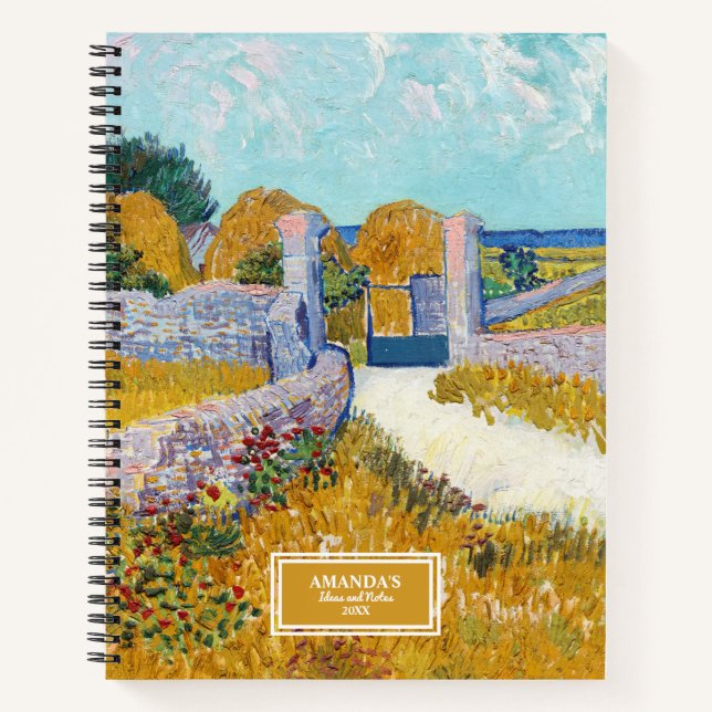 Farmhouse in Provence Vincent van Gogh Painting Notebook (Front)