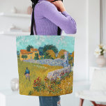 Farmhouse in Provence | Vincent van Gogh Tote Bag<br><div class="desc">Farmhouse in Provence (1888) by Dutch post-impressionist artist Vincent Van Gogh. Original artwork is an oil on canvas landscape painting in vibrant golden yellows and aqua blue shades.

Use the design tools to add custom text or personalize the image.</div>